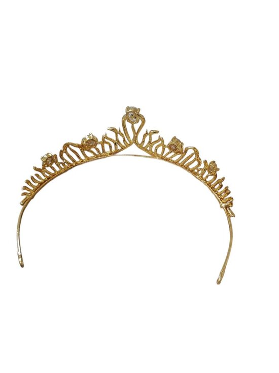 Bridal Cubic Zirconia Gold Plated Tiara T008 Weddings, Proms, Special Events main image 3